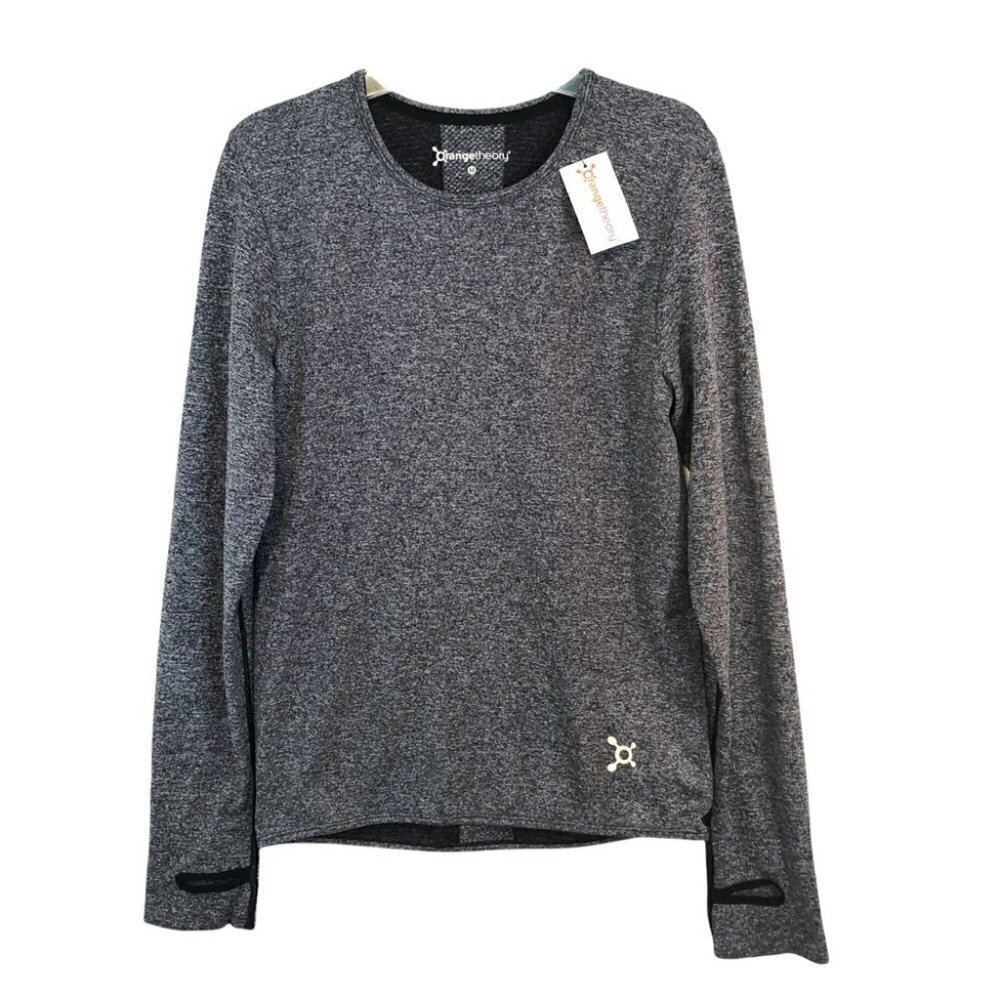 NWT Orangetheory Ladies Med Long Sleeve Activewear in Heathered Grey